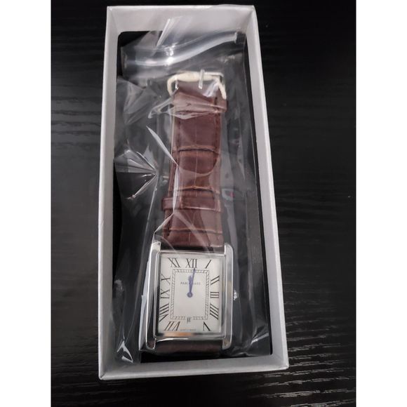 🔥NEW IN BOX! - Pablo Raez‎ 40mm Brown Leather Men's Tank Watch - Picture 3 of 6
